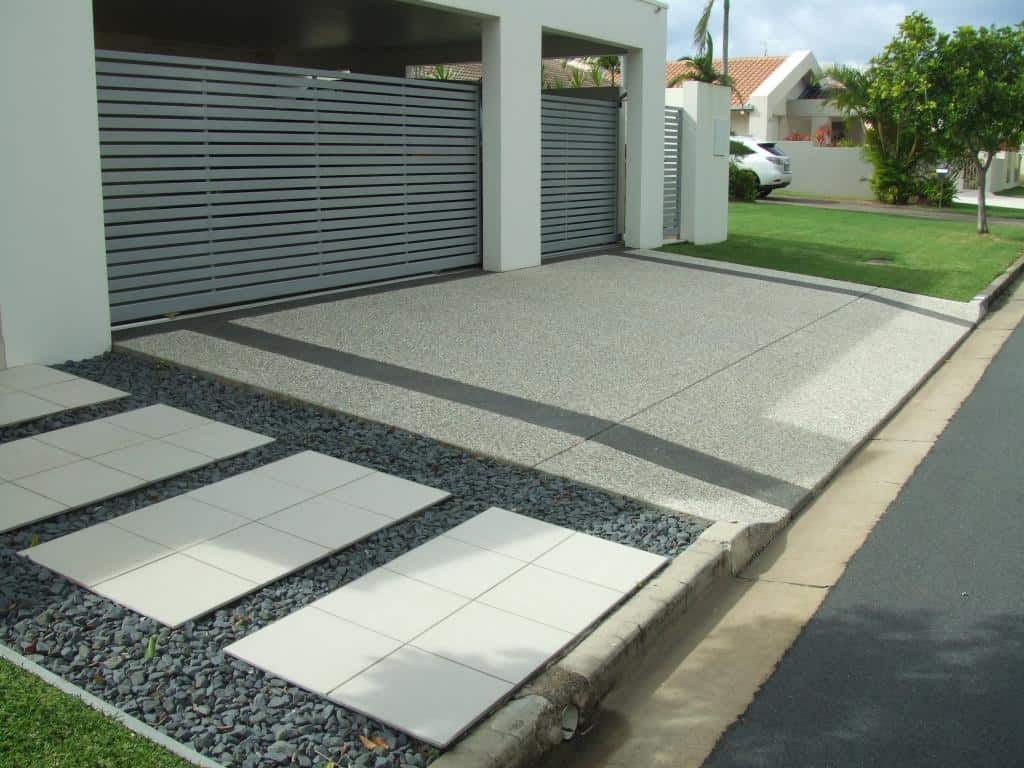 new paving stones on a drive way